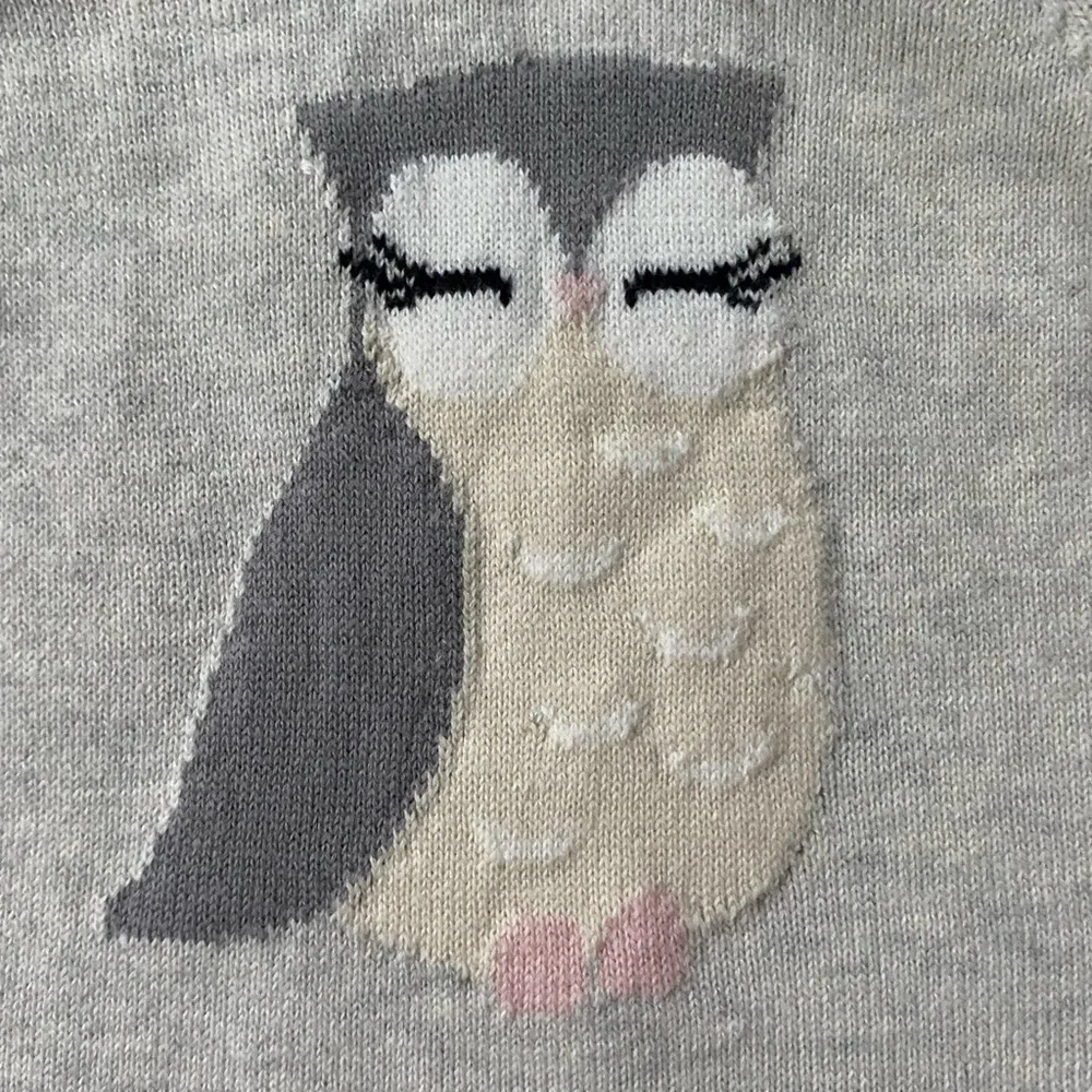 Gap Owl Outfit Size 3 6 Months Knit One Piece Romper Cotton Birds Birder Soft